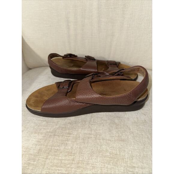 SAS Bravo Heel Strap Sandals Buckles Mens Sz 12 M Brown Tripad Comfort Leather main image 4